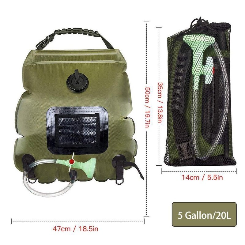 20L Camp Shower w/Solar American Survivalist