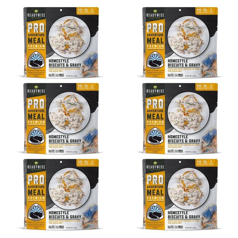 Homestyle Biscuits & Gravy w/Sausage (6ct) American Survivalist