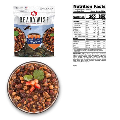 Basecamp Four Bean & Vegetable Soup (6ct) American Survivalist